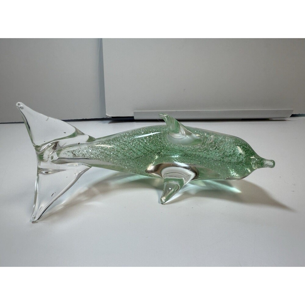 Glass Diving Swimming Dolphin Figurine - Picture 6 of 9